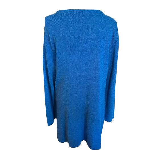 Eileen Fisher Mélange Fluff Sweater Heather Blue Size L Quiet Luxury Soft Luxe - Picture 3 of 8
